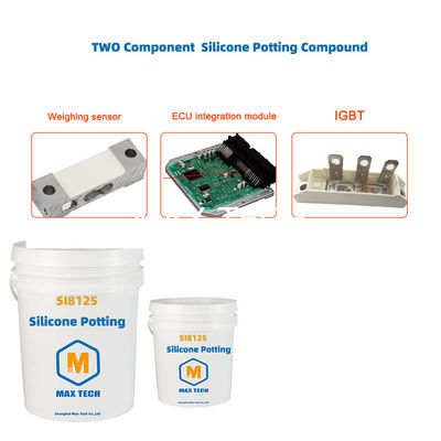 Two-component clear silicone potting compound for electronic component