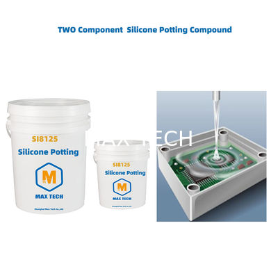 Two-component clear silicone potting compound for electronic component