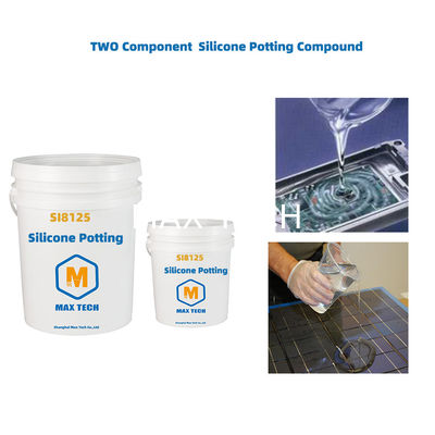 Two-component clear silicone potting compound for electronic component