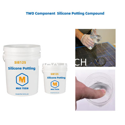 Two-component clear silicone potting compound for electronic component