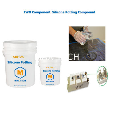 Two-component clear silicone potting compound for electronic component
