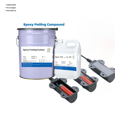 Two-component solventless room temperature curing epoxy potting-sealing material Compound