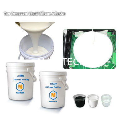 Two-component clear silicone potting compound for electronic component