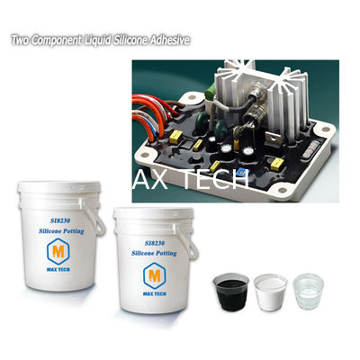 Two-component clear silicone potting compound for electronic component