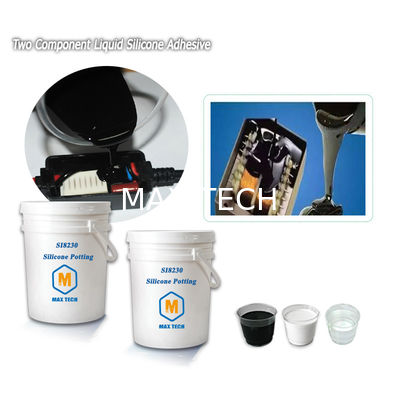 Two-component clear silicone potting compound for electronic component