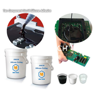 Two-component clear silicone potting compound for electronic component
