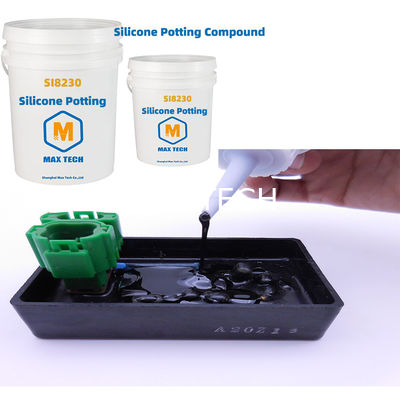 Two-component clear silicone potting compound for electronic component